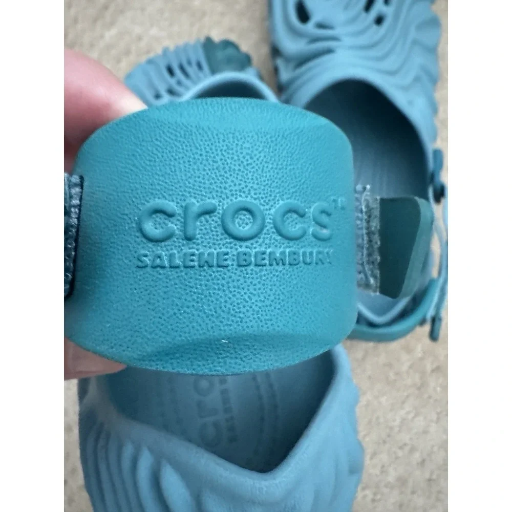 CROCS POLLEX CLOGS X Salehe Bembury Men Blue Strap Back Slip On Sandals-Size 14